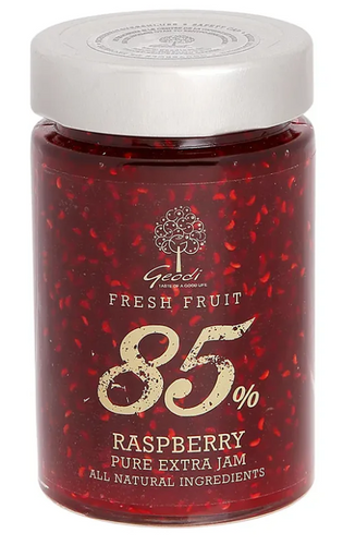 Marmelade af 85% ren frugt fra hindbær