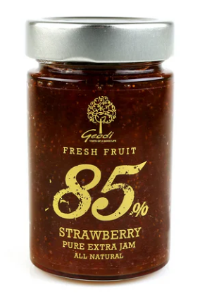 Marmelade af 85% ren frugt - jordbær