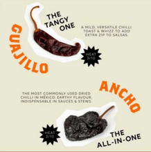 Indlæs billede til gallerivisning Ancho chili 70 g - hele tørrede heat scale 3/10
