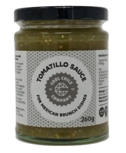 Grøn Tomatillo salsa med grøn chili - styrke 4/10